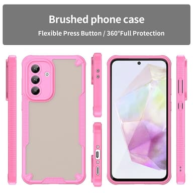SKALO Samsung A36 5G Armor Hybrid Frosted Skal - Rosa