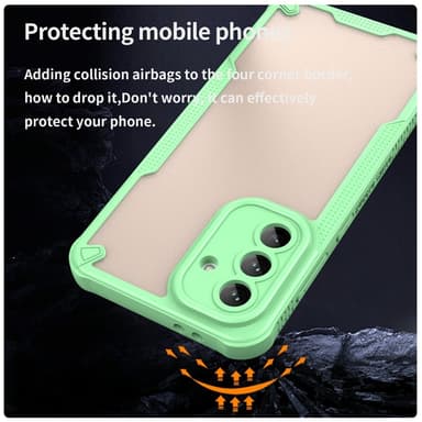 SKALO Samsung A36 5G Armor Hybrid Frosted Skal - Grön