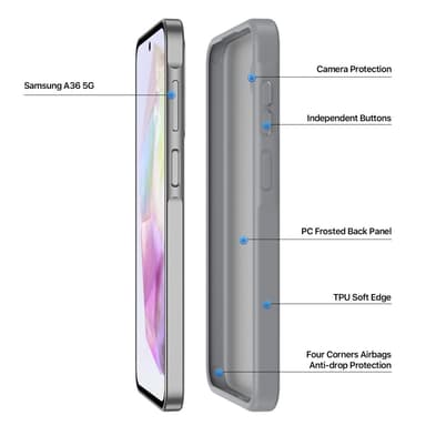 DUX DUCIS Samsung A56 5G Yind Series Skal - Grå