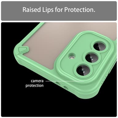 SKALO Samsung A36 5G Armor Hybrid Frosted Skal - Grön