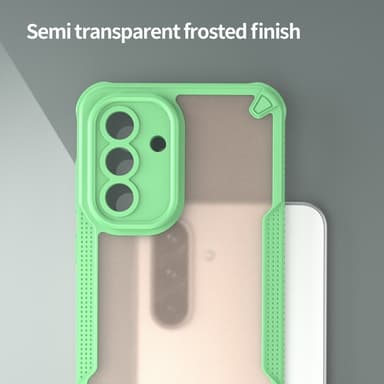 SKALO Samsung A36 5G Armor Hybrid Frosted Skal - Grön