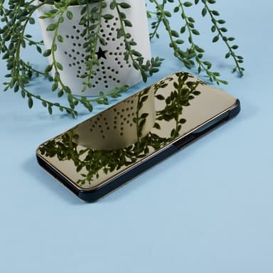 SKALO Samsung A36 5G Clear View Plånboksfodral - Guld