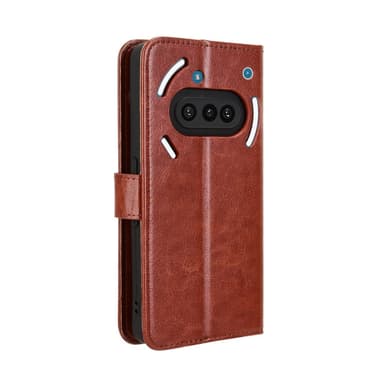SKALO Nothing Phone (3a) 5G PU-läder Plånboksfodral - Brun - Brun