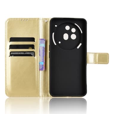 SKALO Nothing Phone (3a) Pro 5G PU-läder Plånboksfodral - Guld - Guld
