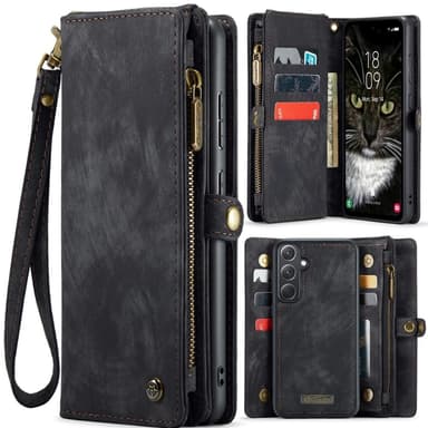 CaseMe Samsung A36 5G 008 BIg Wallet 2in1 Magnet Plånboksfodral - Svart