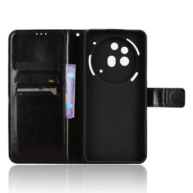 SKALO Nothing Phone (3a) Pro 5G PU-läder Plånboksfodral - Svart - Svart