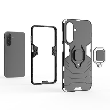 SKALO Samsung A26 5G Armor Metallring Skal - Svart