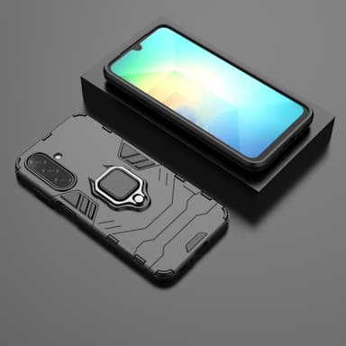 SKALO Samsung A26 5G Armor Metallring Skal - Svart
