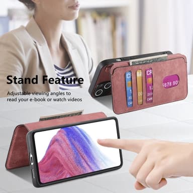 SKALO Samsung A26 5G CASENEO MW-03 Plånboksfodral - Rosa