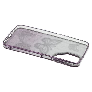 SKALO Samsung A26 5G Butterfly Rhinestones Skal - Lila