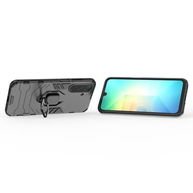 SKALO Samsung A26 5G Armor Metallring Skal - Svart