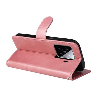 SKALO Xiaomi 15 PU-läder Plånboksfodral - Rosa