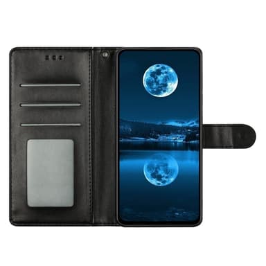 SKALO Samsung A26 5G PU-läder Plånboksfodral - Svart