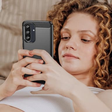 SKALO Samsung A36 5G Armor Carbon Skal - Svart