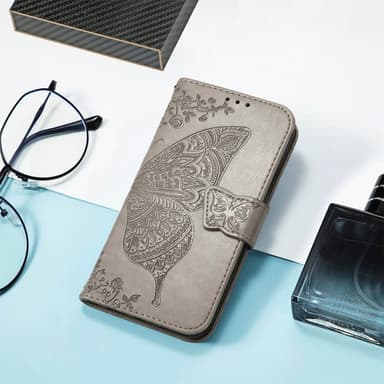 SKALO Nothing Phone (3a) 5G Mandala Butterfly Plånboksfodral - Grå