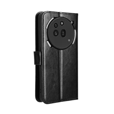 SKALO Nothing Phone (3a) Pro 5G PU-läder Plånboksfodral - Svart - Svart