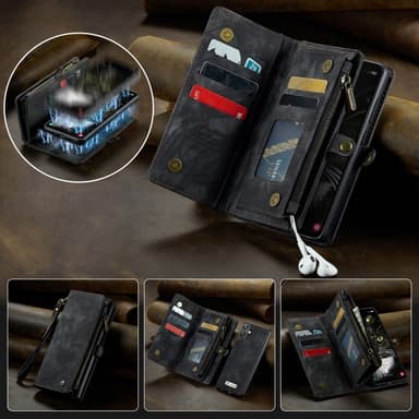CaseMe Samsung A36 5G 008 BIg Wallet 2in1 Magnet Plånboksfodral - Svart