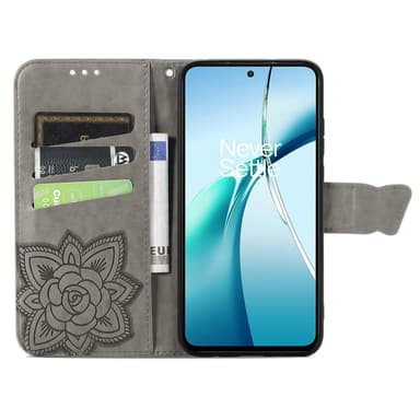 SKALO Nothing Phone (3a) 5G Mandala Butterfly Plånboksfodral - Grå