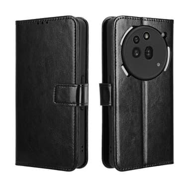 SKALO Nothing Phone (3a) Pro 5G PU-läder Plånboksfodral - Svart - Svart