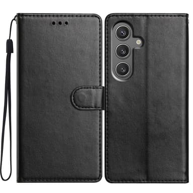 SKALO Samsung A26 5G PU-läder Plånboksfodral - Svart