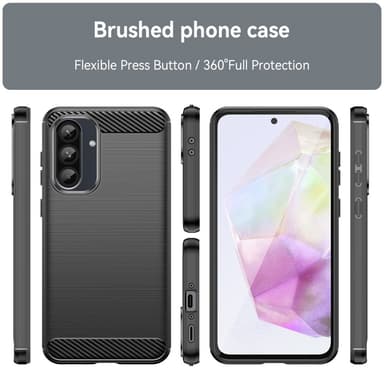 SKALO Samsung A36 5G Armor Carbon Skal - Svart