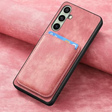 SKALO Samsung A36 5G PU-Läder Magnetisk Korthållare Skal - Rosa