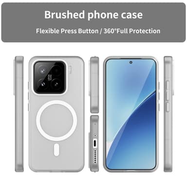SKALO Xiaomi 15 Matt Translucent Hybrid Skal - Vit