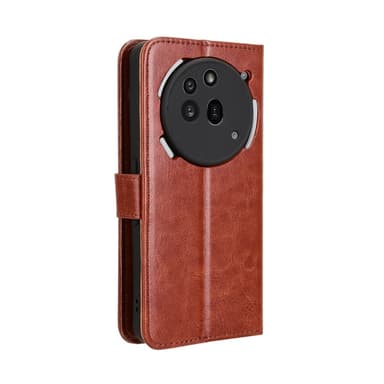 SKALO Nothing Phone (3a) Pro 5G PU-läder Plånboksfodral - Brun - Brun