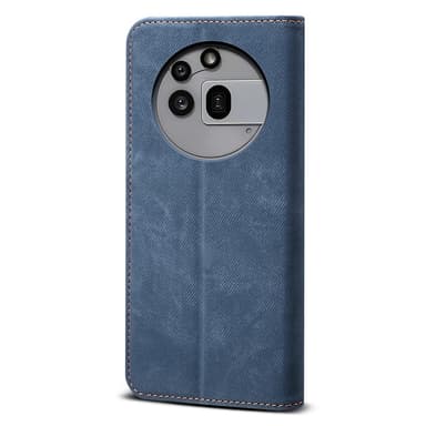 SKALO Nothing Phone (3a) Pro 5G Jeans Plånboksfodral - Blå