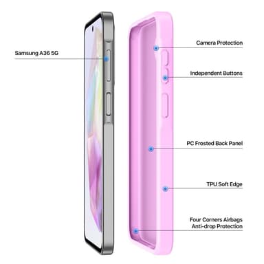 DUX DUCIS Samsung A56 5G Yind Series Skal - Rosa