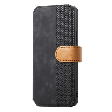 SKALO Samsung A26 5G SW-01 Retro PU-Läder Plånboksfodral - Svart