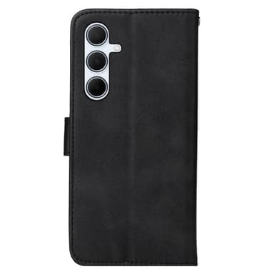 SKALO Samsung A56 5G PU-läder Plånboksfodral - Svart