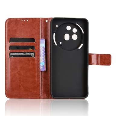 SKALO Nothing Phone (3a) Pro 5G PU-läder Plånboksfodral - Brun - Brun