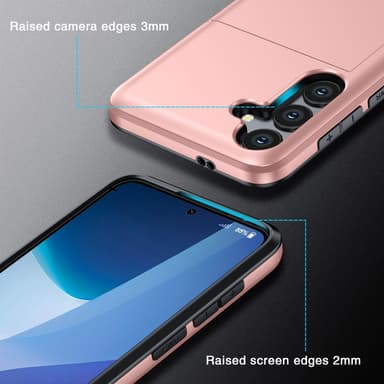 SKALO Samsung A36 5G Armor Korthållare Skal - Blå