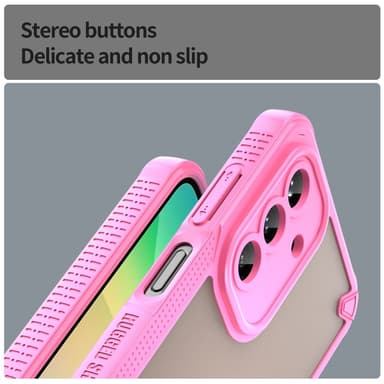 SKALO Samsung A26 5G Armor Hybrid Frosted Skal - Rosa