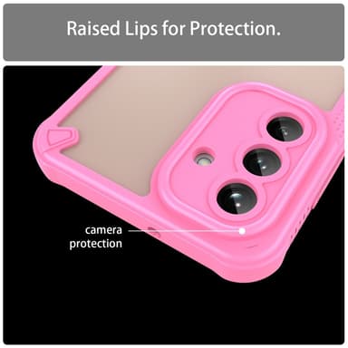 SKALO Samsung A26 5G Armor Hybrid Frosted Skal - Rosa