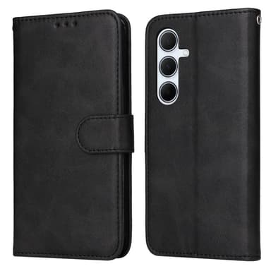 SKALO Samsung A56 5G PU-läder Plånboksfodral - Svart