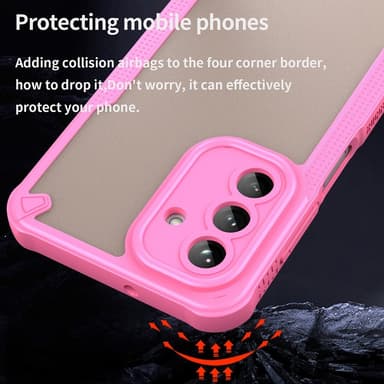 SKALO Samsung A26 5G Armor Hybrid Frosted Skal - Rosa