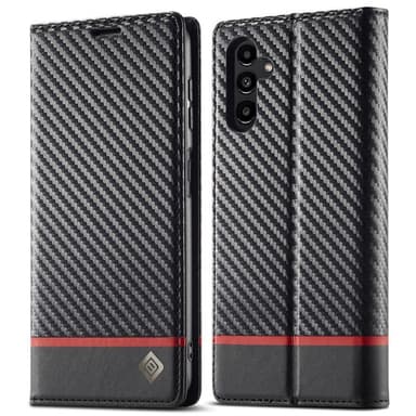 SKALO Samsung A26 5G LC.IMEEKE Carbon Fiber Plånboksfodral - Svart