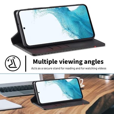 SKALO Samsung A26 5G LC.IMEEKE Carbon Fiber Plånboksfodral - Svart