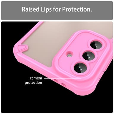SKALO Samsung A56 5G Armor Hybrid Frosted Skal - Rosa