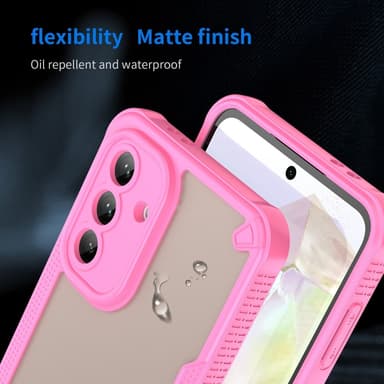 SKALO Samsung A56 5G Armor Hybrid Frosted Skal - Rosa