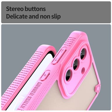 SKALO Samsung A56 5G Armor Hybrid Frosted Skal - Rosa