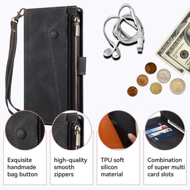 SKALO Samsung A26 5G ESEBLE Big Wallet Plånboksfodral - Svart