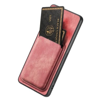 SKALO Samsung A36 5G PU-Läder Magnetisk Korthållare Skal - Rosa