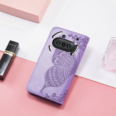 SKALO Nothing Phone (3a) 5G Mandala Butterfly Plånboksfodral - Lila