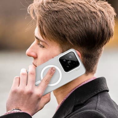 SKALO Xiaomi 15 Matt Translucent Hybrid Skal - Vit