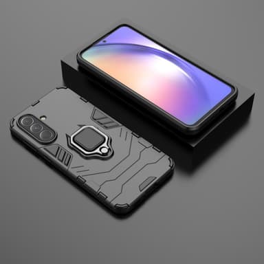 SKALO Samsung A56 5G Armor Metallring Skal - Svart
