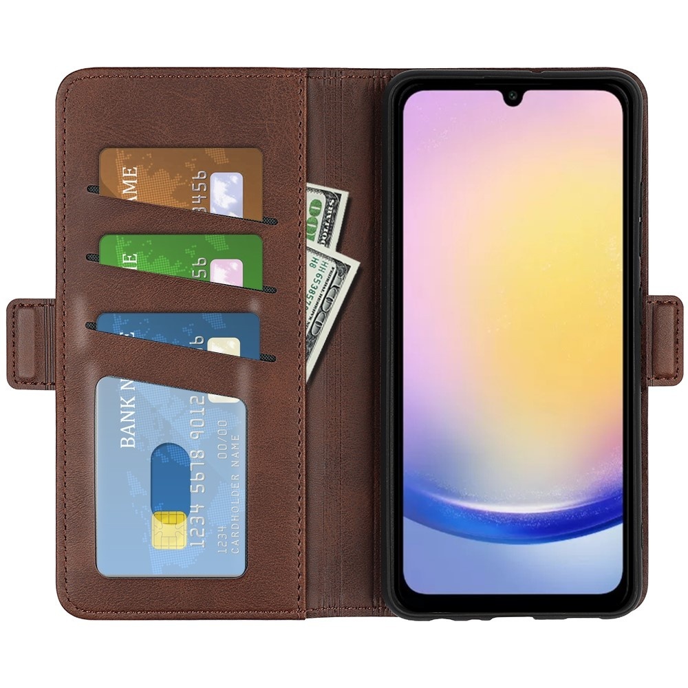 SKALO Samsung A26 5G Premium ID Plånboksfodral - Brun