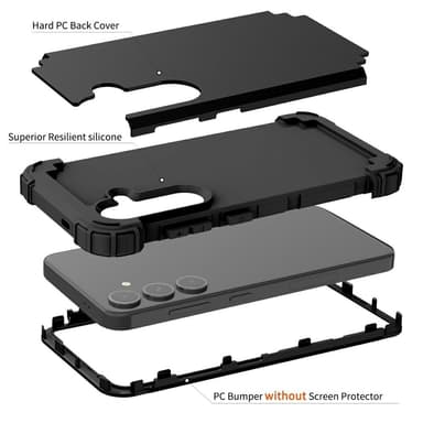SKALO Samsung A36 5G Armor L-Style Skal - Svart